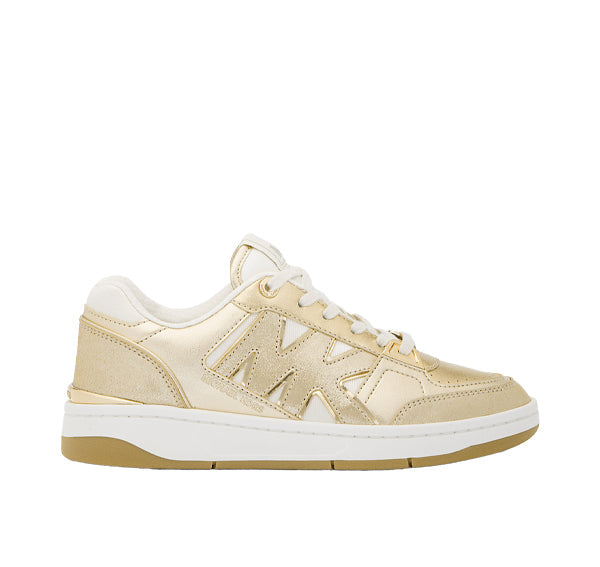 Michael Kors Women's Rebel Metallic Leather Sneaker Pale Golden