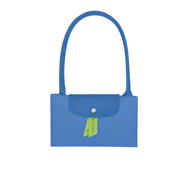 Longchamp Women's Le Pliage Green L Tote Bag Cornflower Recycled Canvas