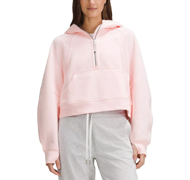 lululemon Women's Scuba Oversized Half Zip Hoodie Strawberry Milkshake