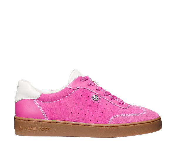 Michael Kors Women's Scotty Suede Sneaker Cerise