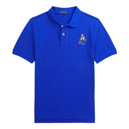 Polo Ralph Lauren Boy's Polo Bear Cotton Mesh Polo Shirt Sapphire Blue