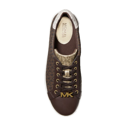 Michael Kors Women's Poppy Color Block Logo Sneaker Brown - Ready to Ship