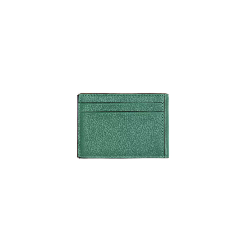 Coach Women's Compact Billfold In Colorblock Black Antique Nickel/Bright Green/Light Violet