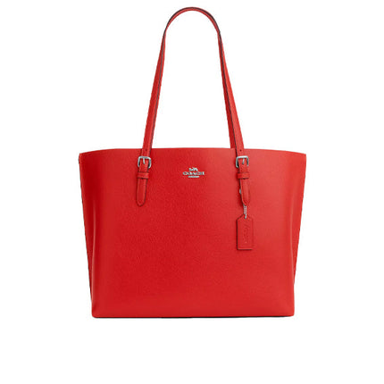 Coach Women's Mollie Tote Bag Silver/Miami Red