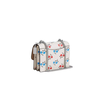 Coach Women's Mini Klare Crossbody With Floral Print Silver/Chalk Multi