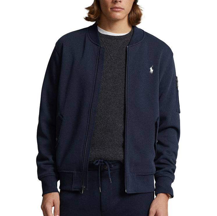 Polo Ralph Lauren Men's Double Knit Bomber Jacket Aviator Navy