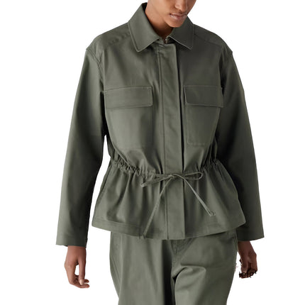 Uniqlo Women's Cotton Drawstring Jacket Olive