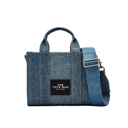 Marc Jacobs Women's The Crystal Denim Small Tote Bag Blue