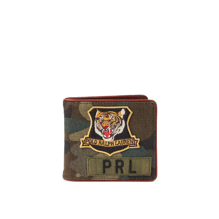 Polo Ralph Lauren Men's Tiger Patch Camo Billfold Wallet Camo