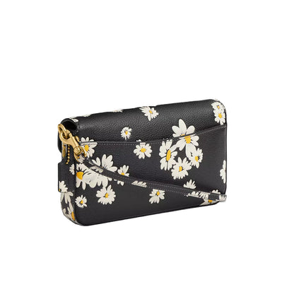 Coach Women's Wyn Crossbody Bag With Floral Print Brass/Black Multi