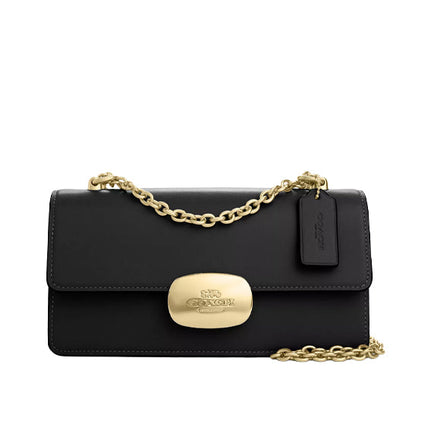 Coach Women's Eliza Flap Crossbody Gold/Black