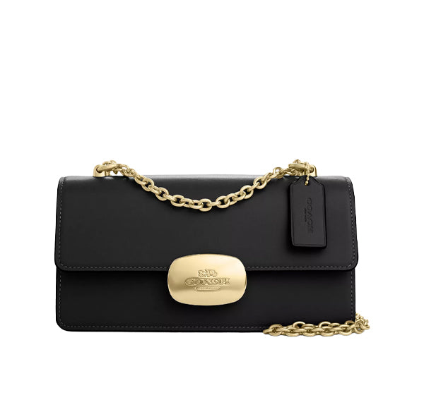 Coach Women's Eliza Flap Crossbody Gold/Black