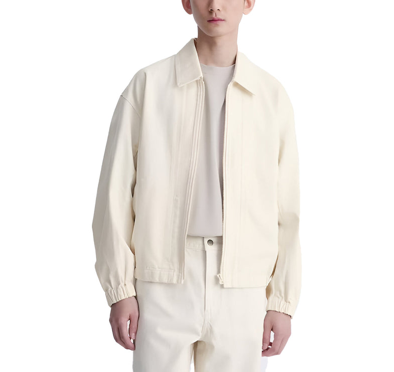 Uniqlo Men's Zip Up Blouson 01 Off White