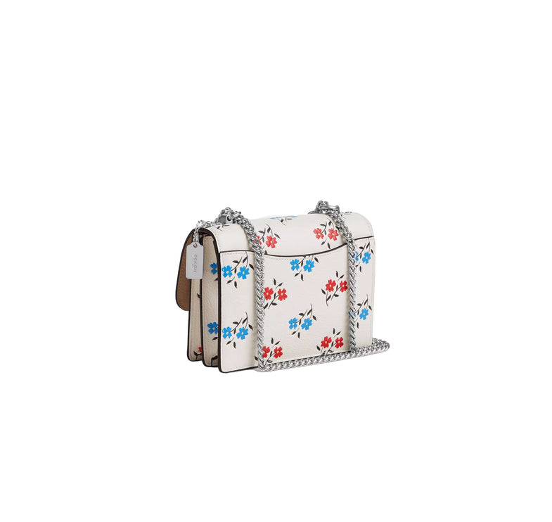 Coach Women's Mini Klare Crossbody With Floral Print Silver/Chalk Multi