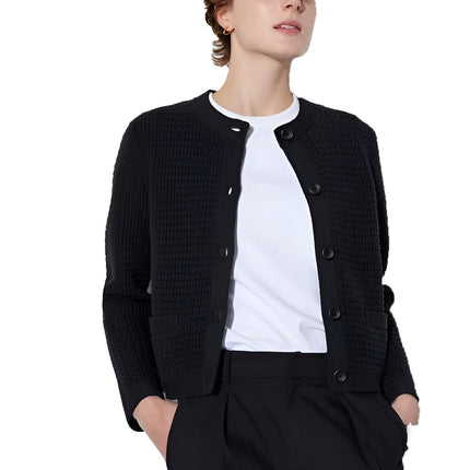 Uniqlo Women's Knitted Short Jacket 09 Black