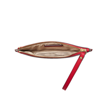 Michael Kors Women's Jet Set Medium Saffiano Leather Crossover Wristlet Bright Red