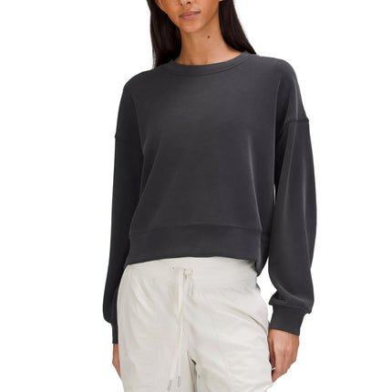 lululemon Women's Softstreme Perfectly Oversized Cropped Crew Black