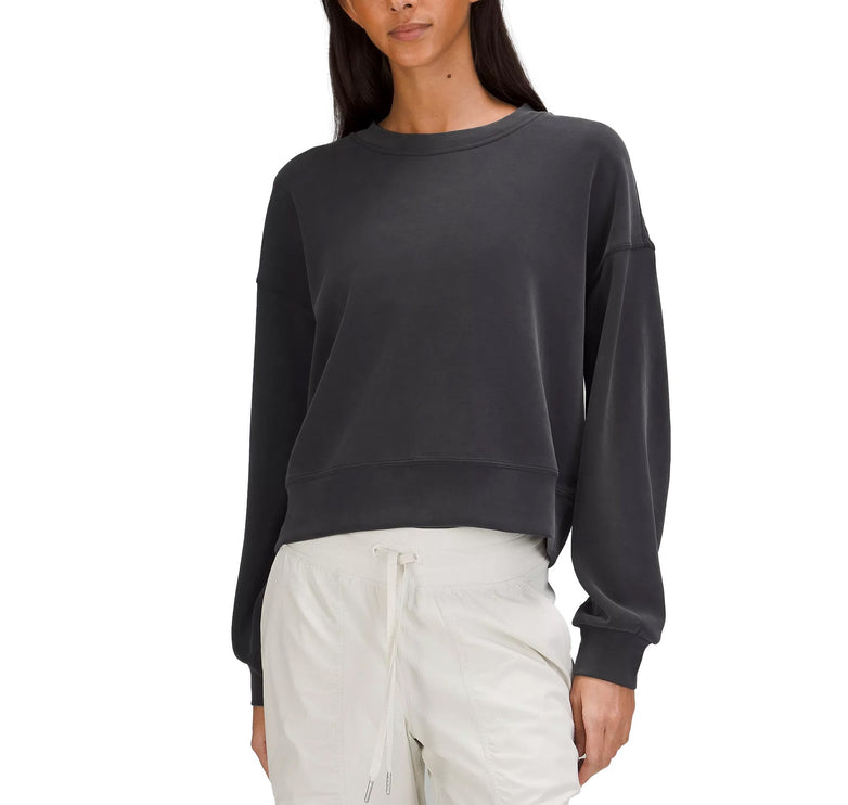 lululemon Women's Softstreme Perfectly Oversized Cropped Crew Black