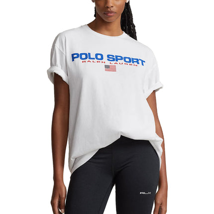 Polo Ralph Lauren Women's Classic Fit Polo Sport Jersey T-Shirt White