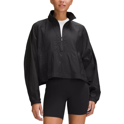 lululemon Women's Lightweight Woven Side Snap Anorak Black