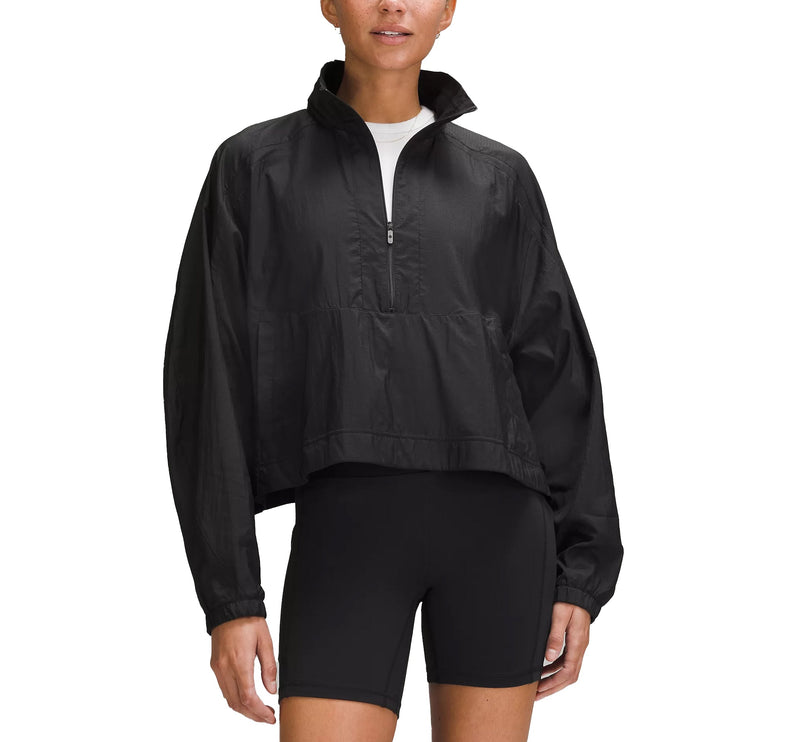 lululemon Women's Lightweight Woven Side Snap Anorak Black