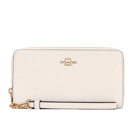 Coach Women's Long Zip Around Wallet Gold/Chalk