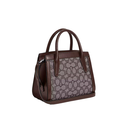 Coach Women's Andrea Carryall Bag In Signature Jacquard Silver/Oak/Maple