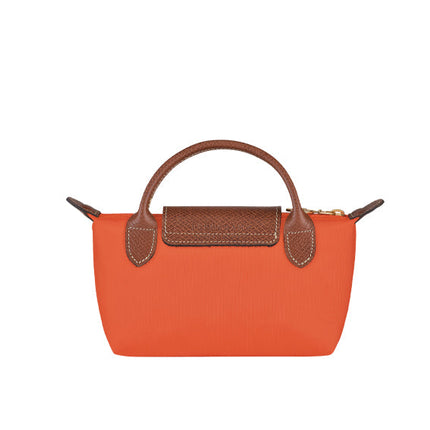 Longchamp Women's Le Pliage Original Pouch With Handle Orange - Ready to Ship