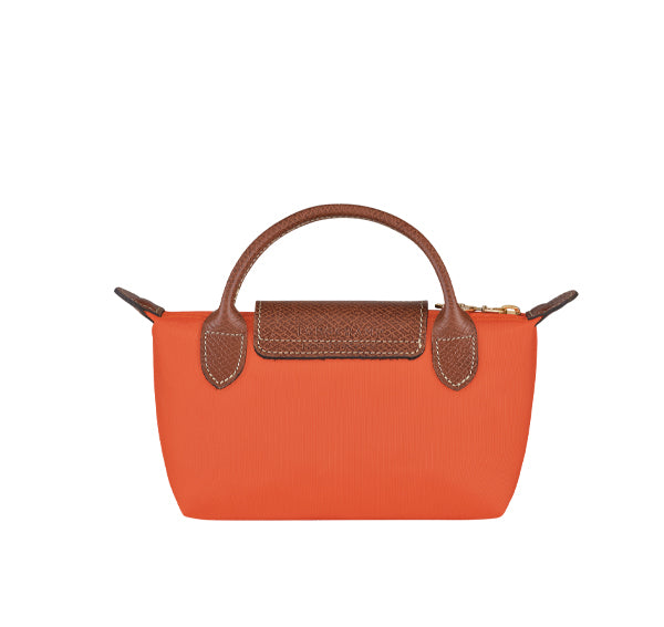 Longchamp Women's Le Pliage Original Pouch With Handle Orange - Ready to Ship