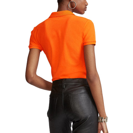 Polo Ralph Lauren Women's Slim Fit Stretch Polo Shirt Sailing Orange