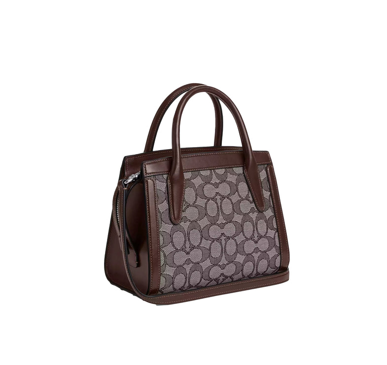 Coach Women's Andrea Carryall Bag In Signature Jacquard Silver/Oak/Maple