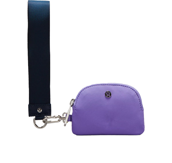 lululemon Unisex Dual Pouch Wristlet True Navy Dark Lavender