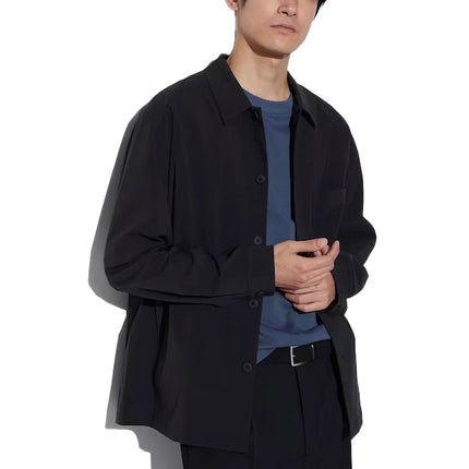 Uniqlo Unisex AirSense Shirt Jacket Black