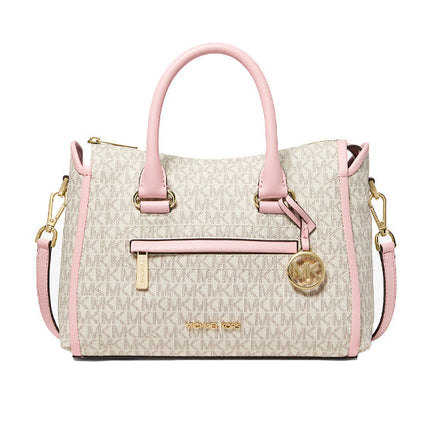 Michael Kors Women's Carine Medium Logo Satchel Powder Blush