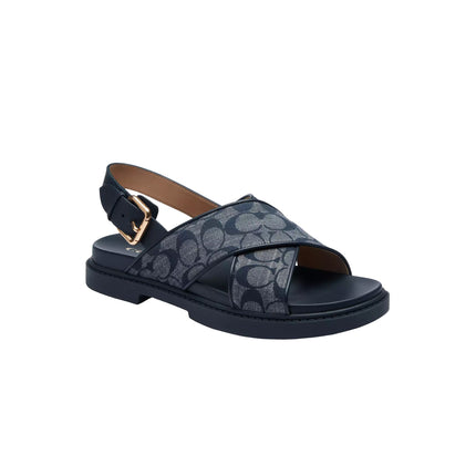 Coach Women's Fraser Sandal In Signature Chambray Midnight Navy