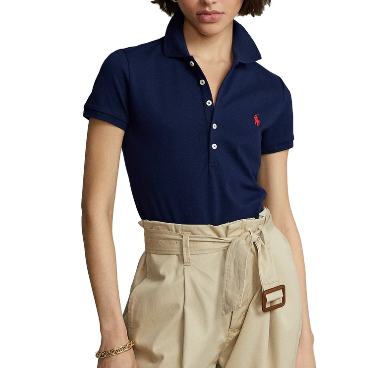 Polo Ralph Lauren Women's Slim Fit Stretch Polo Shirt Newport Navy