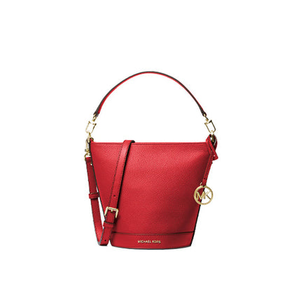 Michael Kors Women's Townsend Small Pebbled Leather Crossbody Bag Lacquer Red