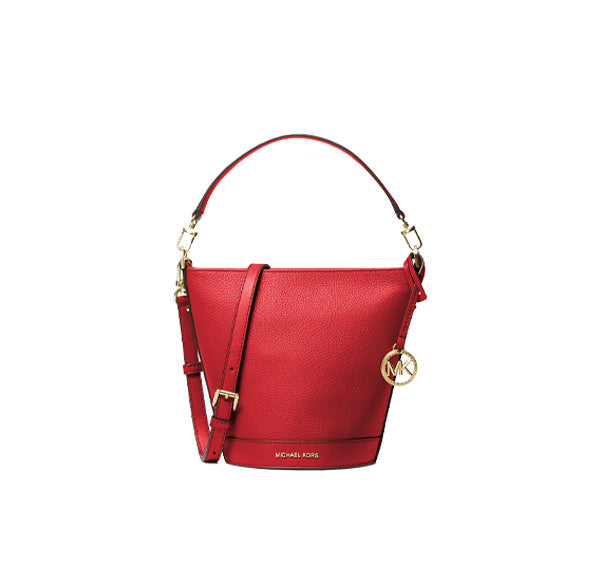 Michael Kors Women's Townsend Small Pebbled Leather Crossbody Bag Lacquer Red