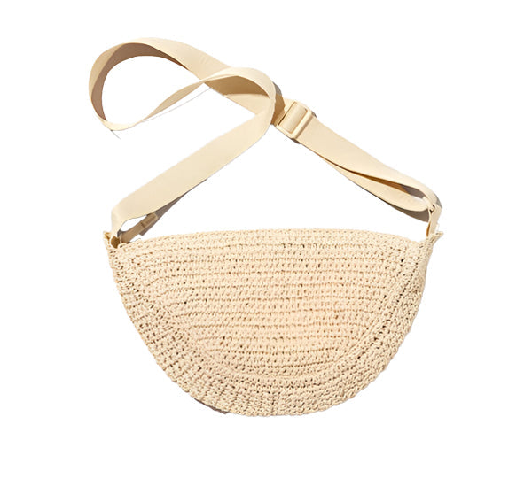 Uniqlo Unisex Round Mini Crochet Bag 30 Natural