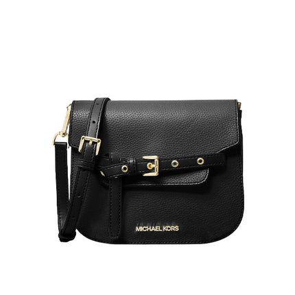 Michael Kors Women's Emilia Small Leather Crossbody Bag Gold/Black