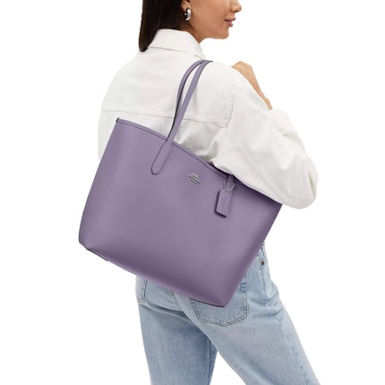 Coach Women's City Tote Silver/Light Violet