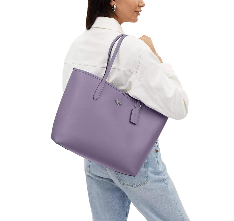 Coach Women's City Tote Silver/Light Violet