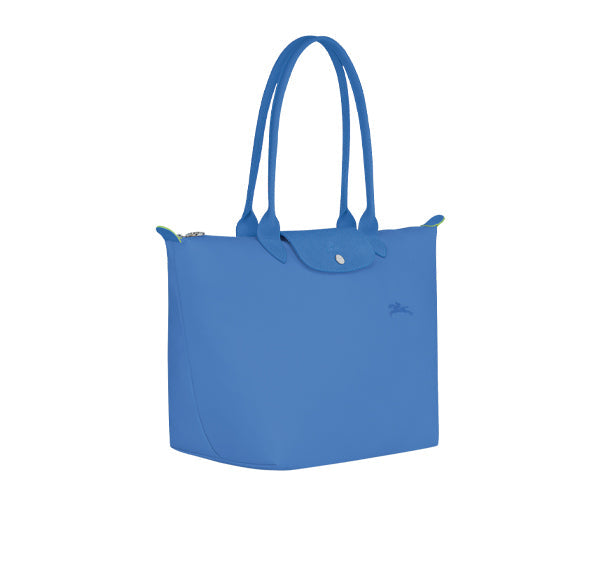 Longchamp Women's Le Pliage Green L Tote Bag Cornflower Recycled Canvas