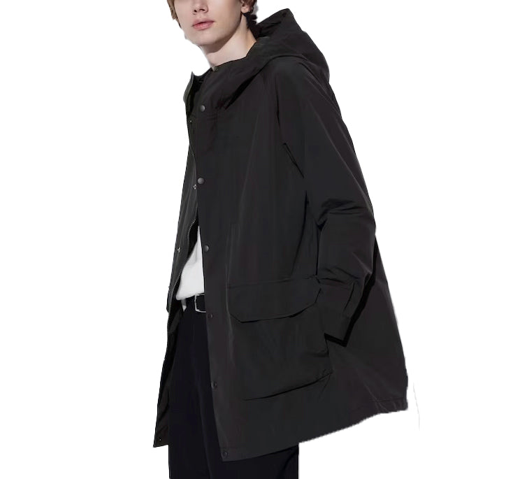 Uniqlo Unisex Windproof Hooded Coat 09 Black