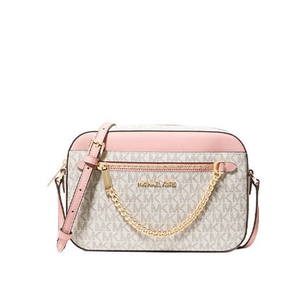 Michael Kors Women's Jet Set Large Logo Crossbody Bag Powder Blush Multi