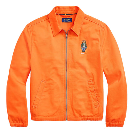 Polo Ralph Lauren Boy's Bayport Polo Bear Chino Jacket Bright Signal Orange