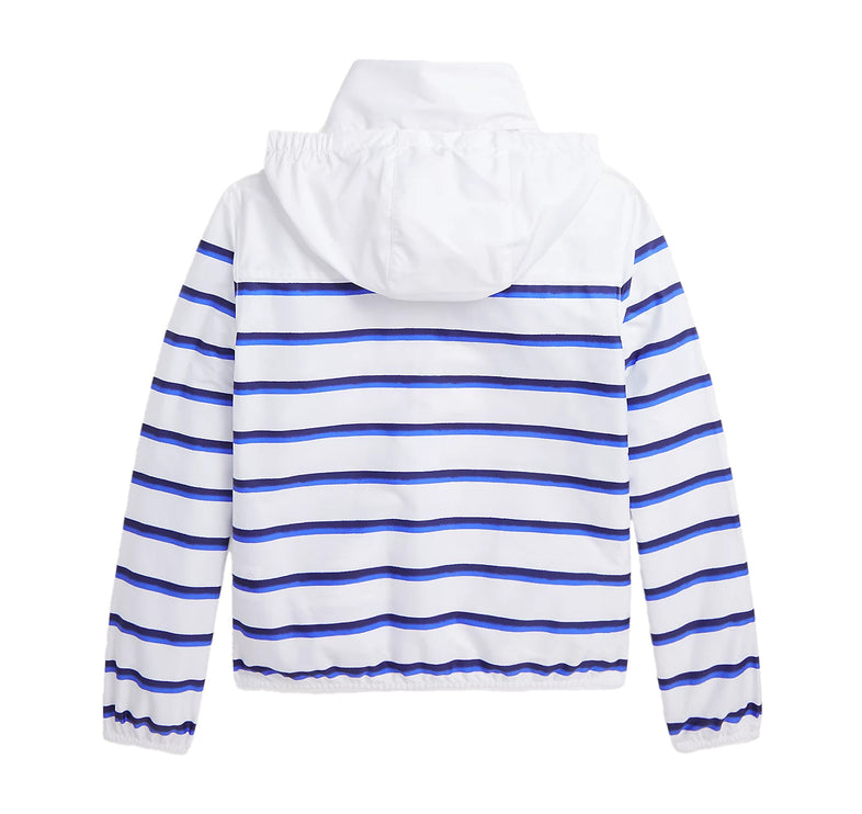 Polo Ralph Lauren Boy's Striped Packable Water Repellent Jacket Ombre Breton Stripe