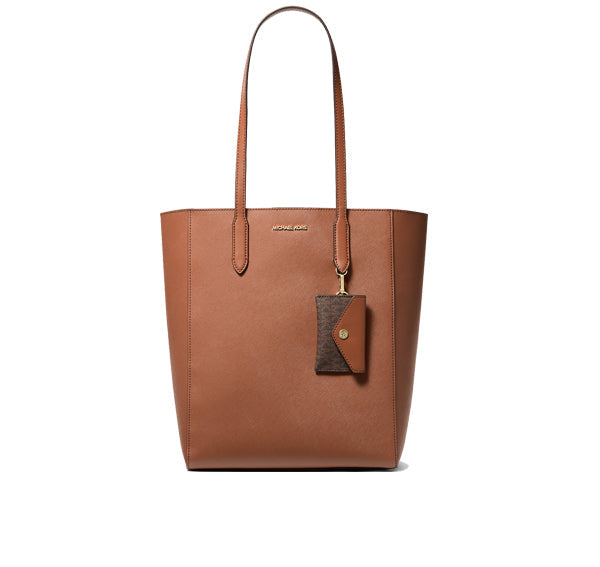 Michael Kors Women's Vincent Large Saffiano Leather Tote Bag With Card Case Luggage