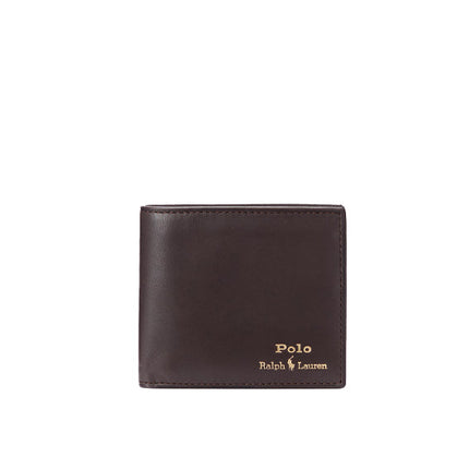 Polo Ralph Lauren Men's Leather Billfold Wallet Brown