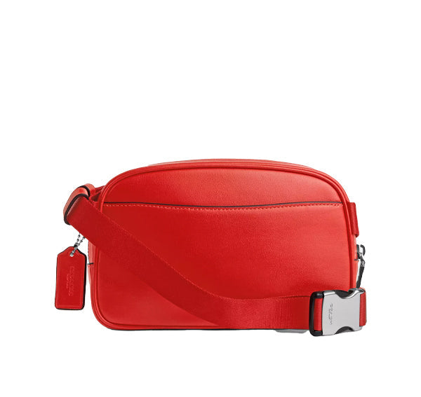 Coach Women's Pace Belt Bag Silver/Miami Red